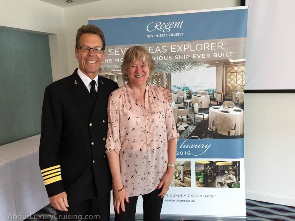 Captain John McNeil with Anita King at the Exclusive Regent Event